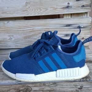 adidas Boost Navy and Bright Blue NMD R1 Sneakers